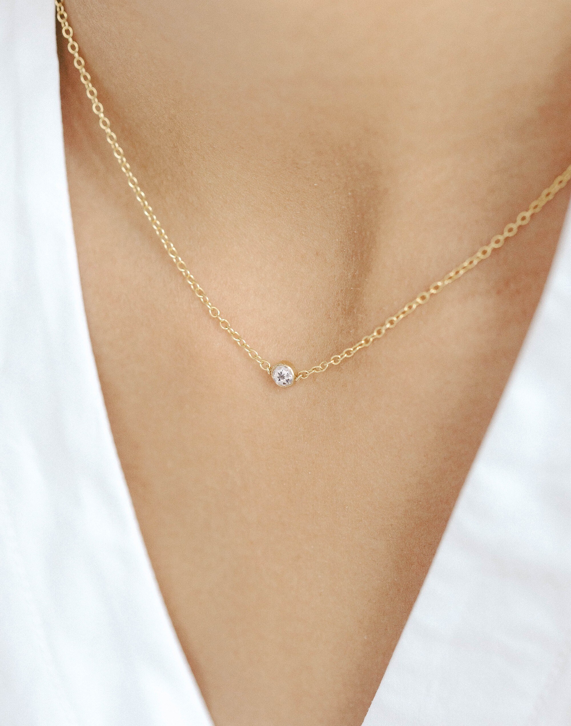 Sara Patino Jewelry White Topaz Necklace