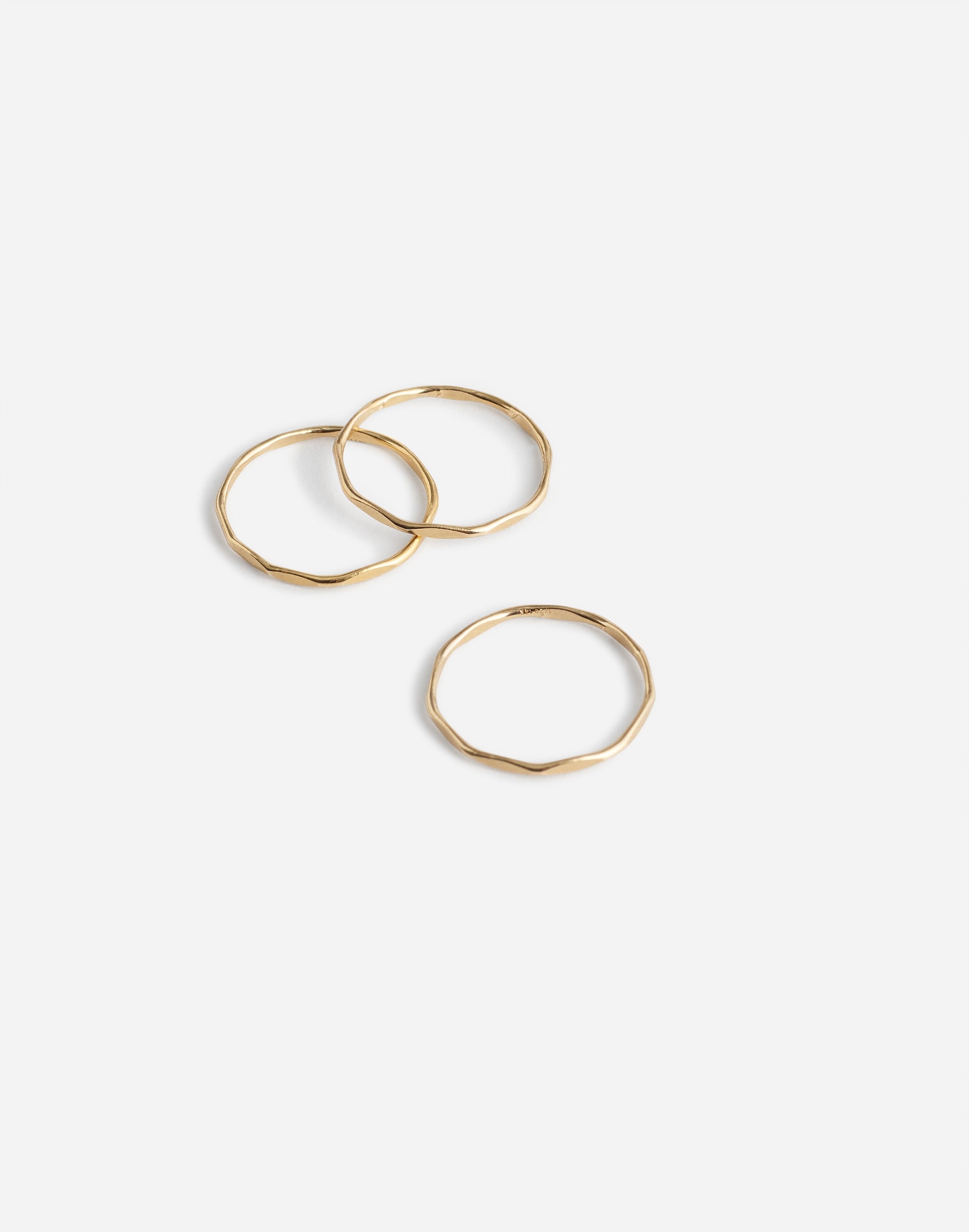 Sara Patino Jewerly Hammered Stacking Rings Set of 3 | Madewell