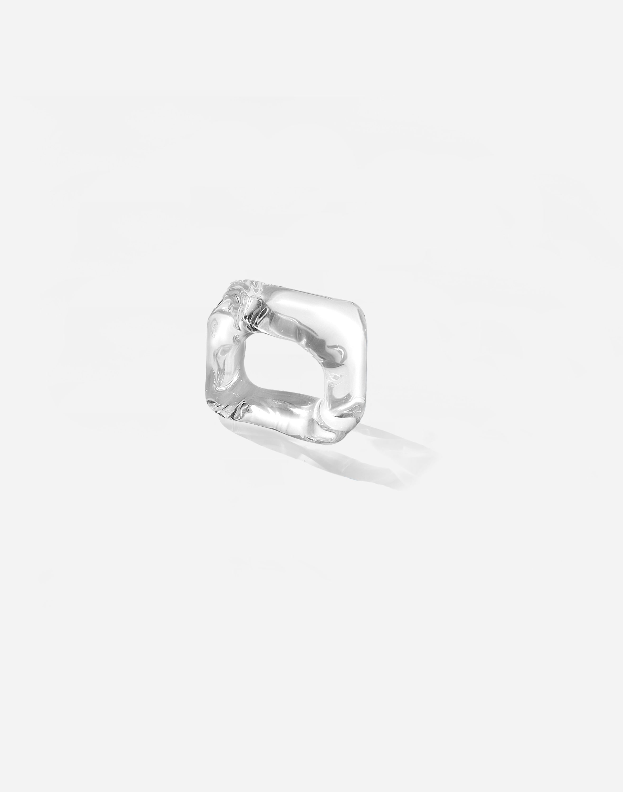 Jane D'Arensbourg Thick Clear Glass Cube Ring | Madewell