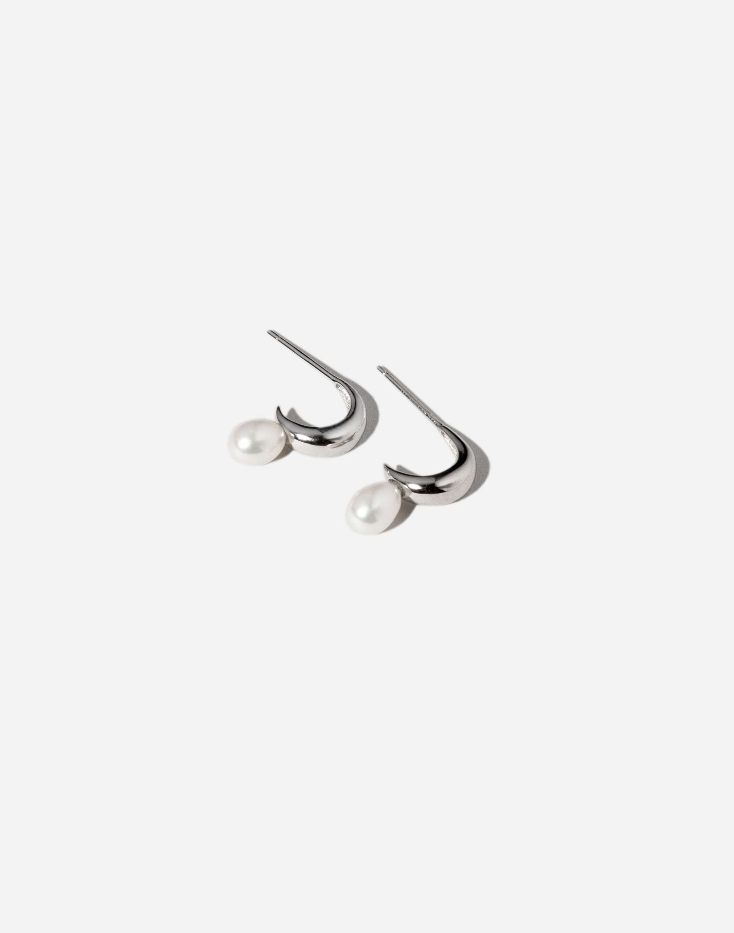 Maslo Jewelry Mini Pearl Hoop Earrings Sterling Silver | Madewell